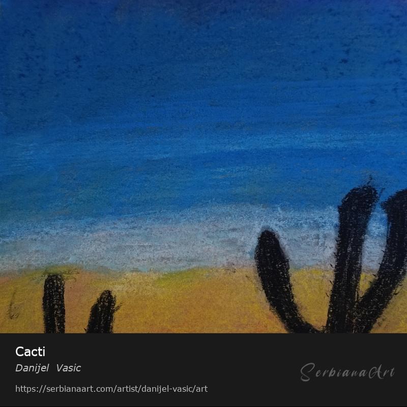 Cacti, Pastel/Paper, Danijel  Vasic