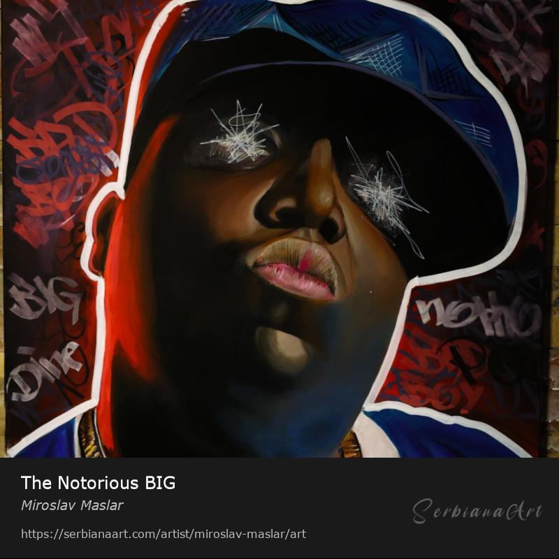 The Notorious BIG, Acrylic/Canvas, Miroslav Maslar