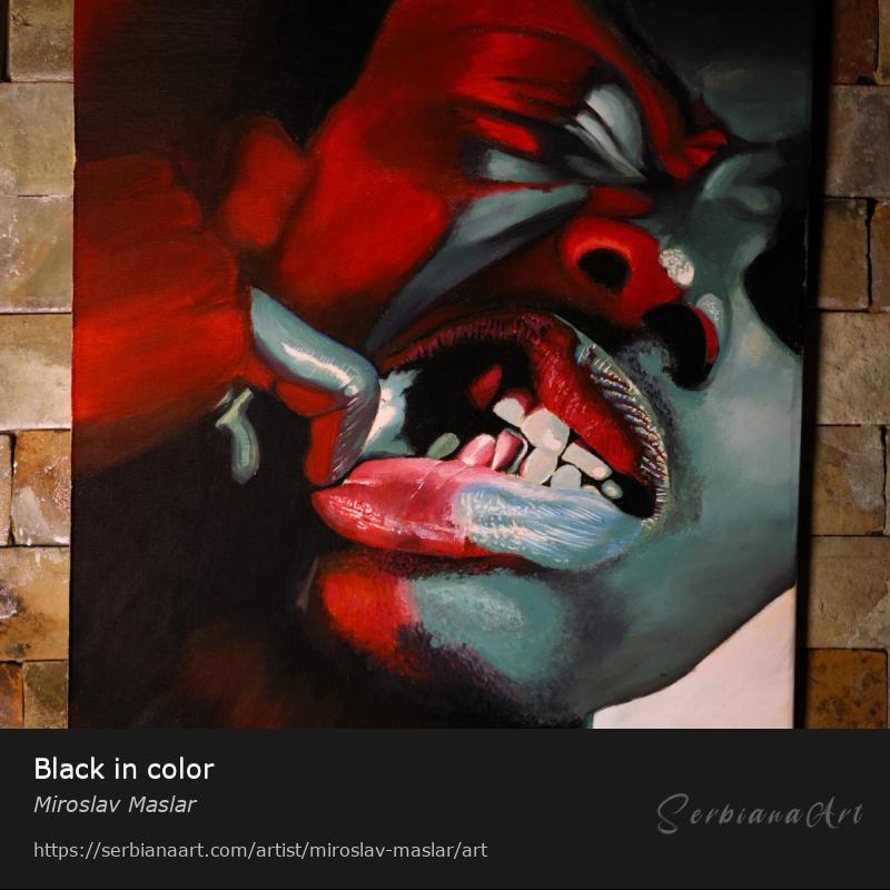 Black in color, Acrylic/Canvas, Miroslav Maslar