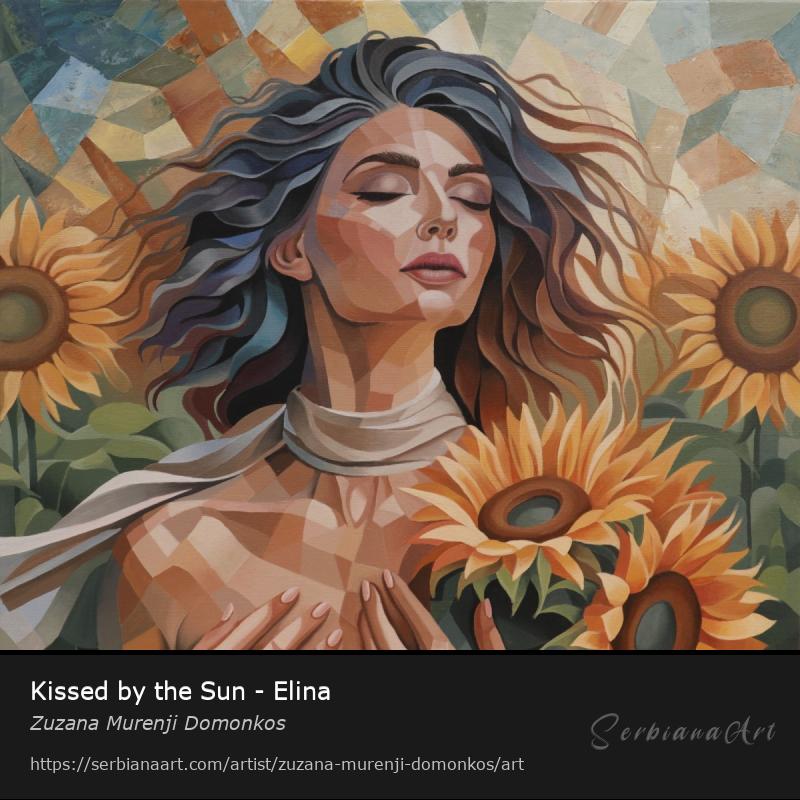 Kissed by the Sun - Elina, Acrylic/Canvas, Zuzana Murenji Domonkos