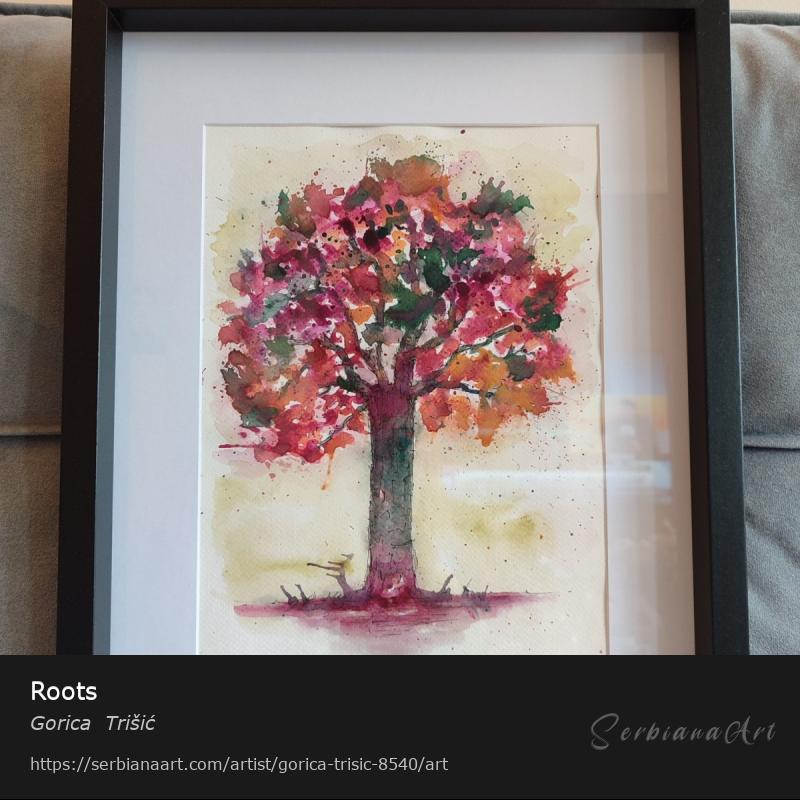 Roots, Watercolor/Paper, Gorica  Trišić