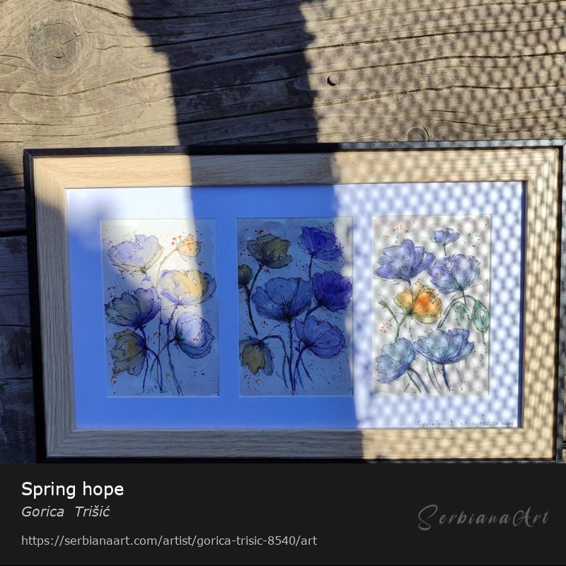 Spring hope, Watercolor/Paper, Gorica  Trišić