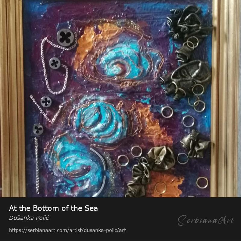 At the Bottom of the Sea, Mixed Media/Gypsum, Dušanka Polić