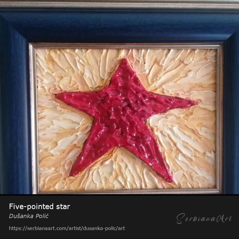 Five-pointed star, Mixed Media/Gypsum, Dušanka Polić