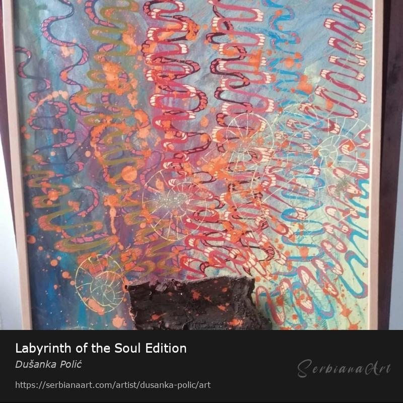 Labyrinth of the Soul Edition, Oil/Cardboard, Dušanka Polić