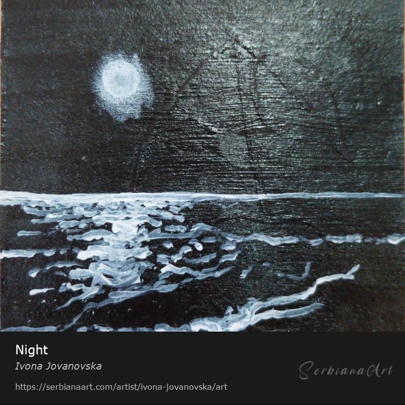 Night, Acrylic/Paper, Ivona Jovanovska