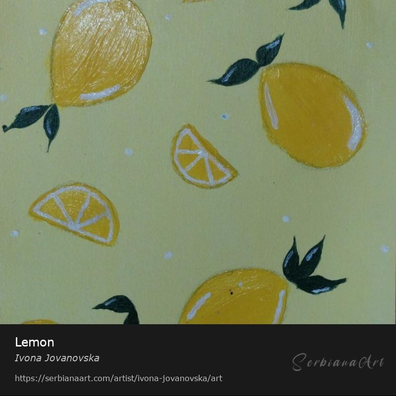 Lemon, Acrylic/Paper, Ivona Jovanovska