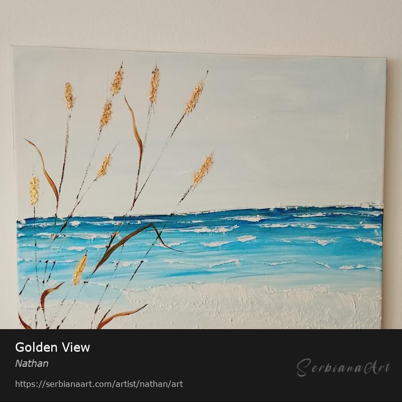 Golden View, Mixed Media/Canvas, Nathan