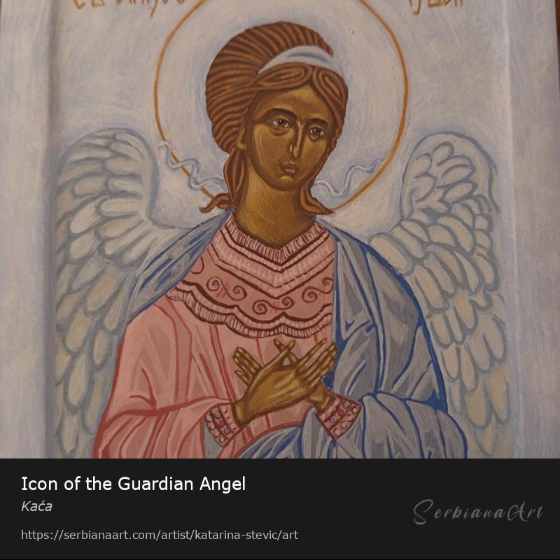Icon of the Guardian Angel, Egg tempera/Wood, Kaća