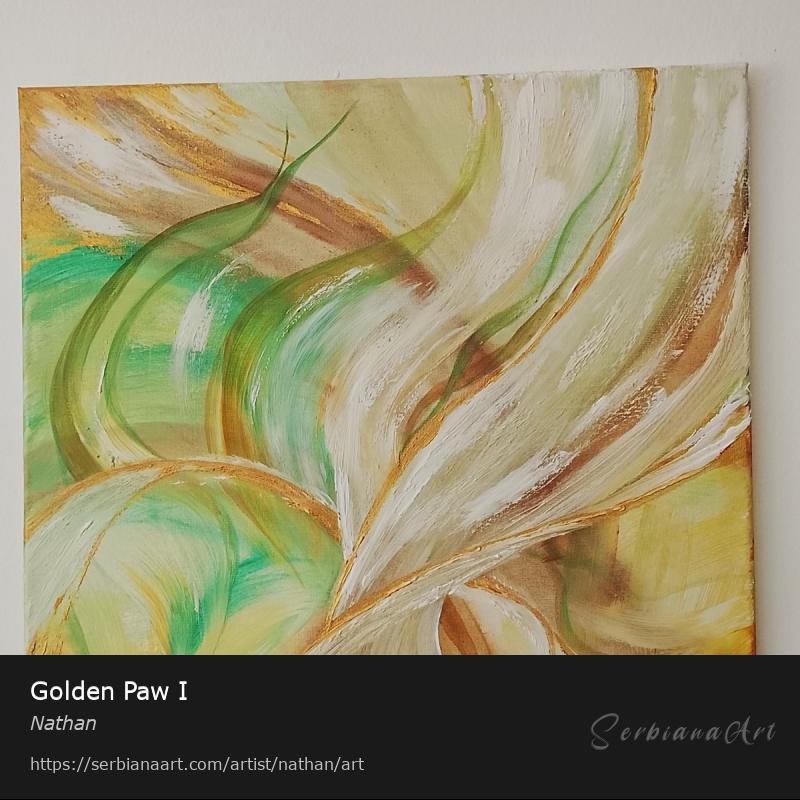 Golden Paw I, Acrylic/Canvas, Nathan