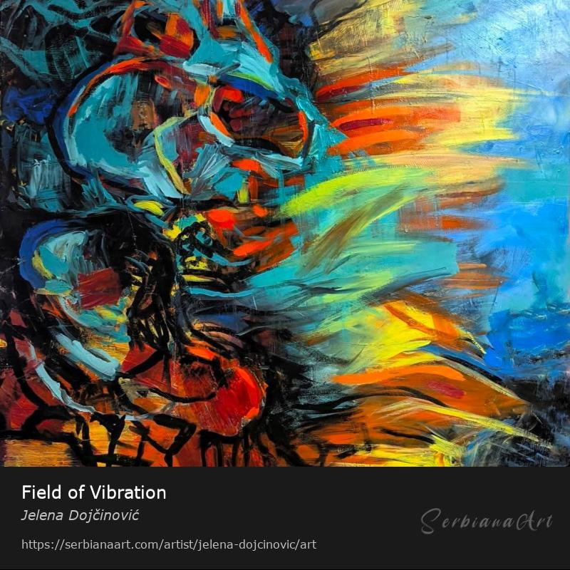 Field of Vibration, Mixed Media/Canvas, Jelena Dojčinović