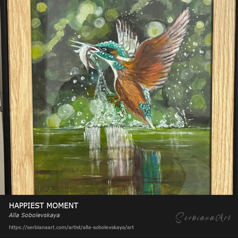 HAPPIEST MOMENT, Acrylic/Cardboard, Alla Sobolevskaya