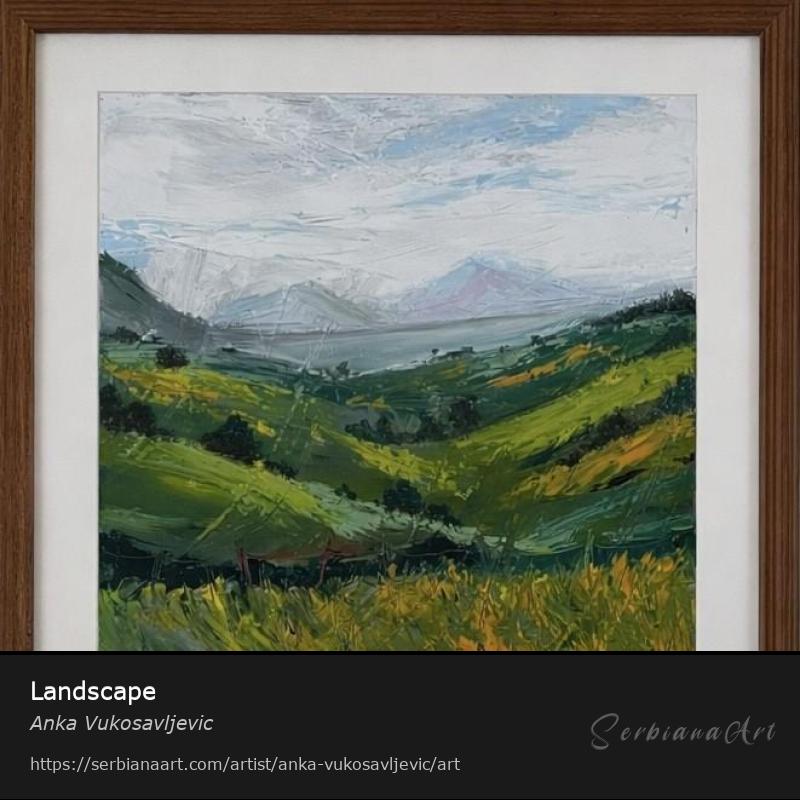 Landscape, Oil/Canvas, Anka Vukosavljevic