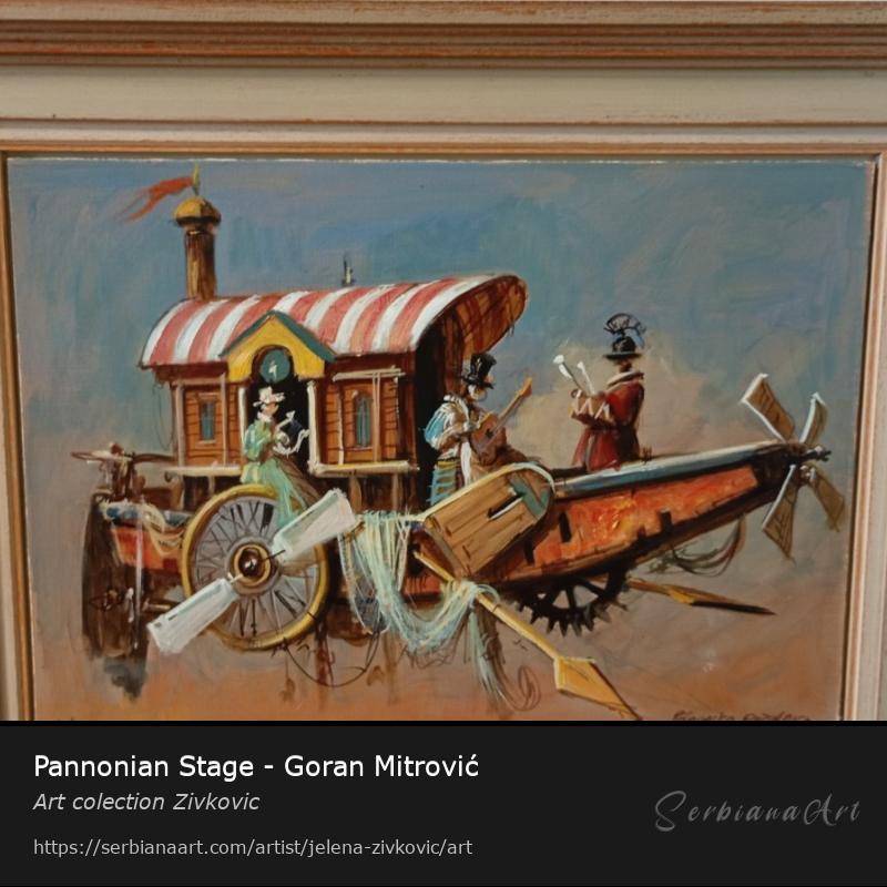 Pannonian Stage - Goran Mitrović, Mixed Media/Hardboard, Art colection Zivkovic
