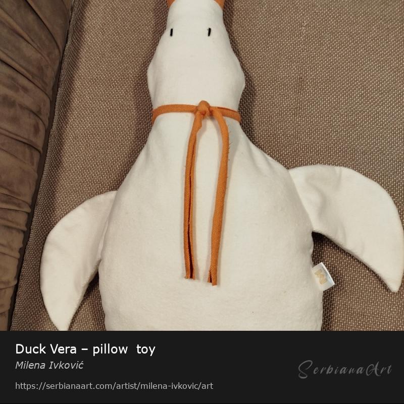Duck Vera – pillow  toy, Creative Handicraft/Canvas, Milena Ivković