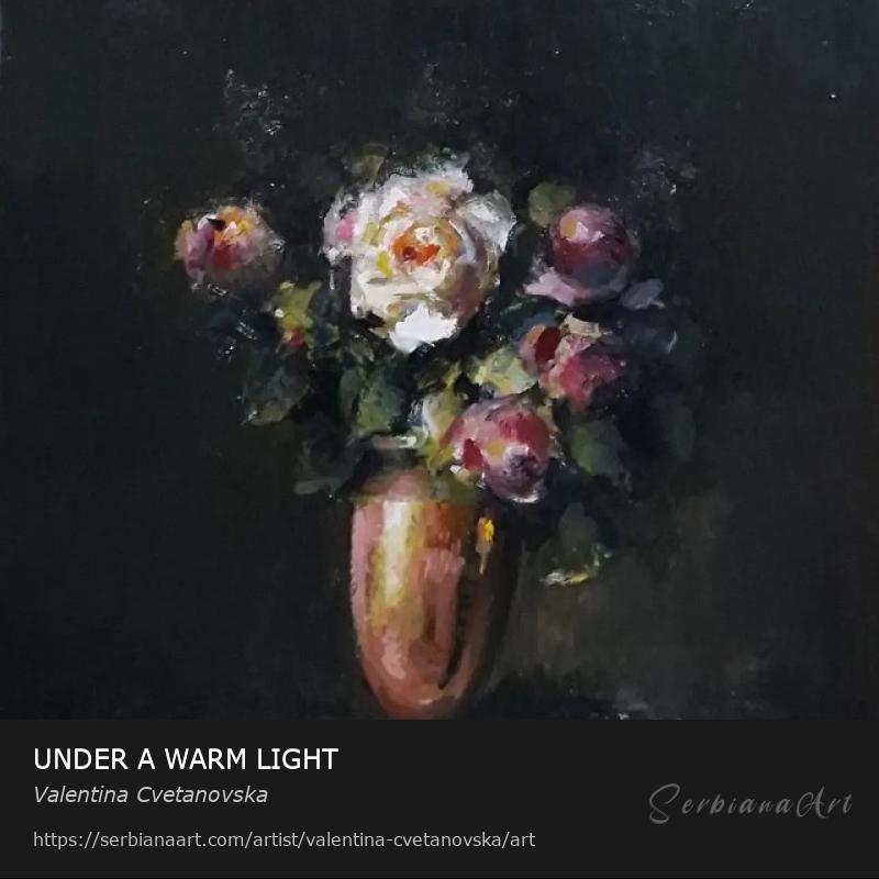 UNDER A WARM LIGHT, Oil/Canvas, Valentina Cvetanovska