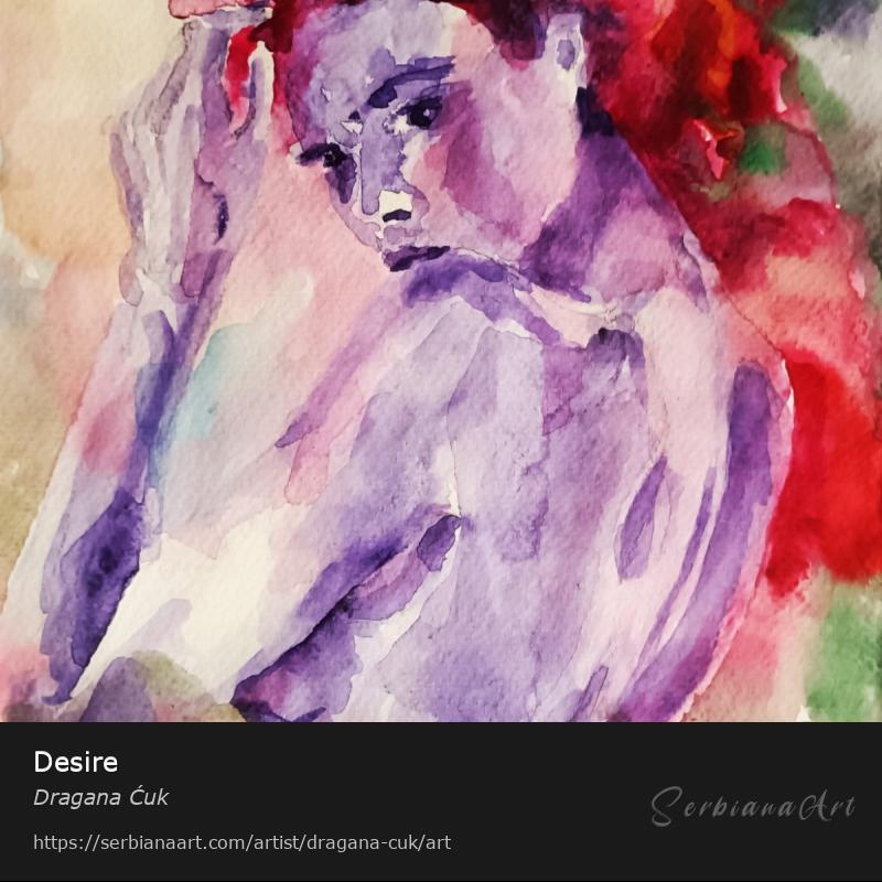 Desire, Watercolor/Paper, Dragana Ćuk