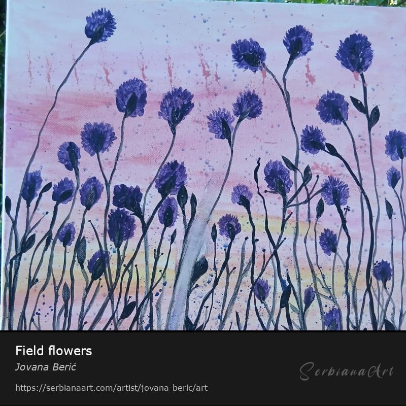 Field flowers, Acrylic/Canvas, Jovana Berić