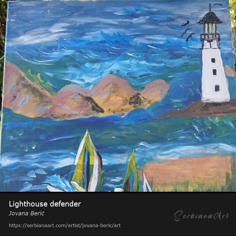 Lighthouse defender, Oil/Canvas, Jovana Berić
