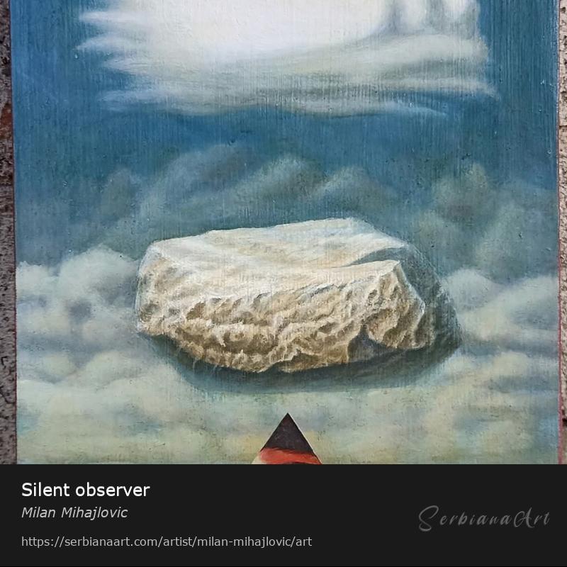 Silent observer, Oil/Canvas, Milan Mihajlovic