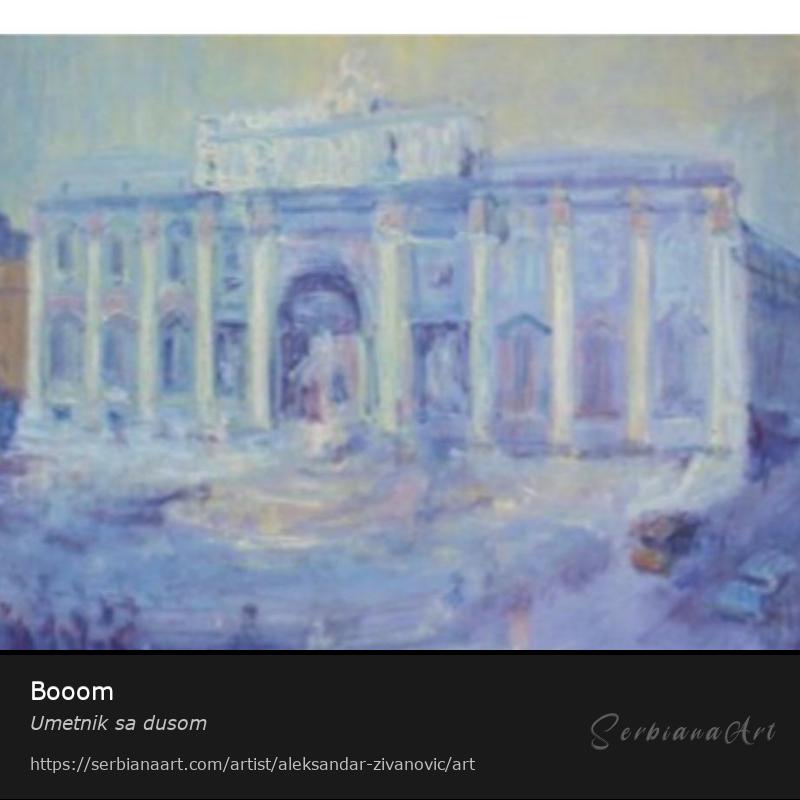 Booom, Oil/Canvas, Umetnik sa dusom