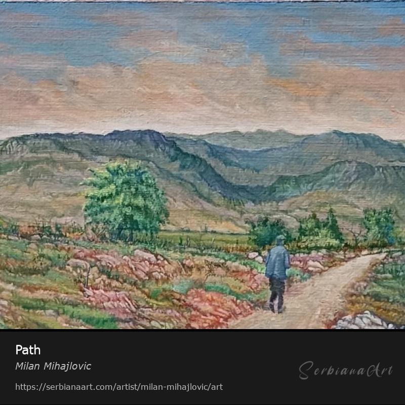Path, Oil/Hardboard, Milan Mihajlovic
