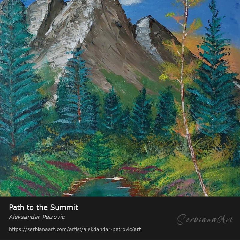 Path to the Summit, Acrylic/Canvas, Aleksandar Petrovic