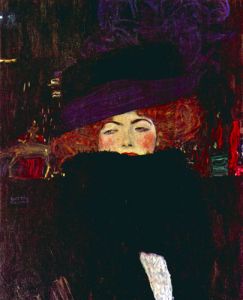 Lady with hat and feather