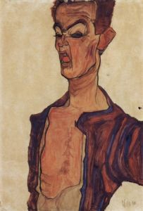 Self-Portrait, a grimace scissoring