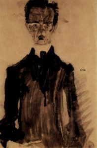 Self-Portrait in a black robe