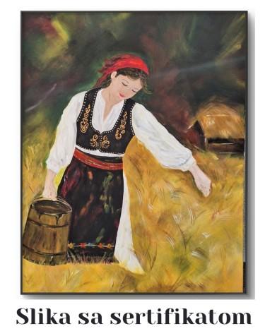 Šumadinka - ulje na platnu by KRISTINA PETRONIJEVIĆ