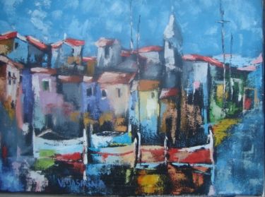 a small town on the sea by Vučković Jasmina