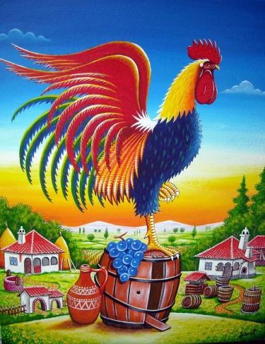 The Rooster and the Grapes by Zarić Zoran