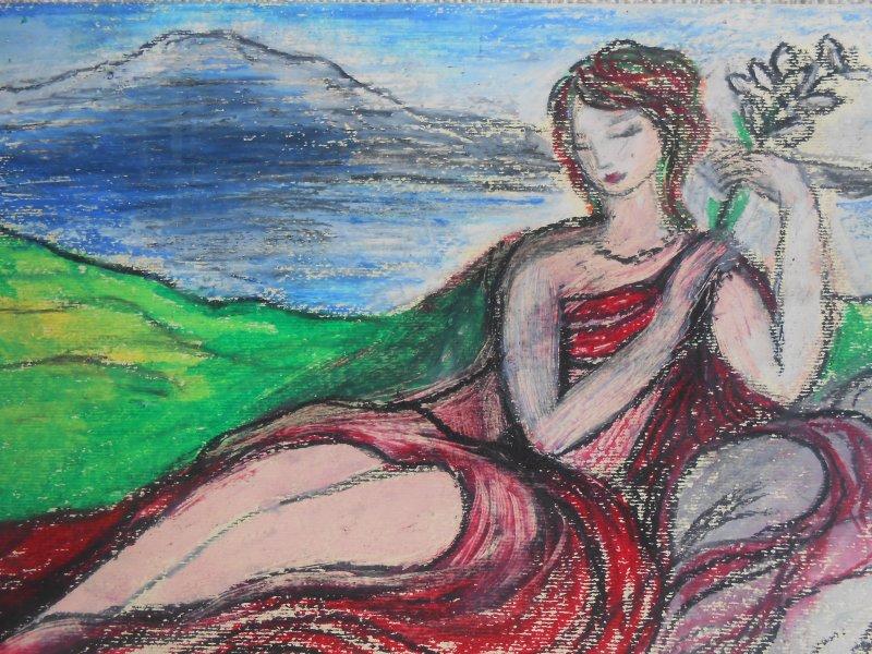 Devojka sa maslinom, Painting Polovina Biljana