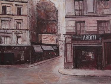 `Rue de la Mt.St. Genevieve`Paris 1920,  by Paunović Slobodan