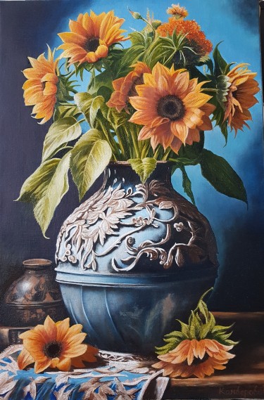 Sunflowers in a vase by Kamberović Udait