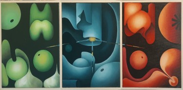 Life on an exo-planet, triptych by Vucekovic Predrag