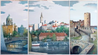Belgrade, triptych by Vucekovic Predrag