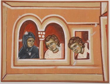 Staro Nagoricino, Witnesses on the windows, copy of fresco