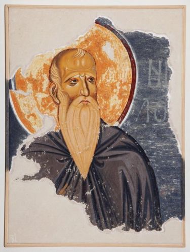 Serbia, Monastery Studenica, The Saint Nill, copy of the fresco