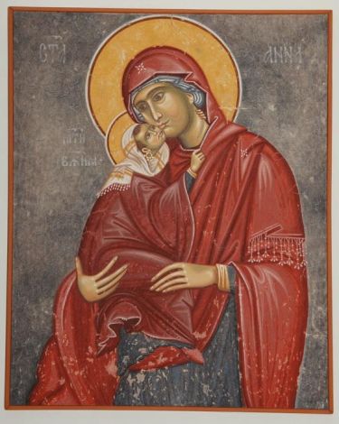 Serbia, Studenica, The Saint Anne with her small daugter Mary (the Virgin)