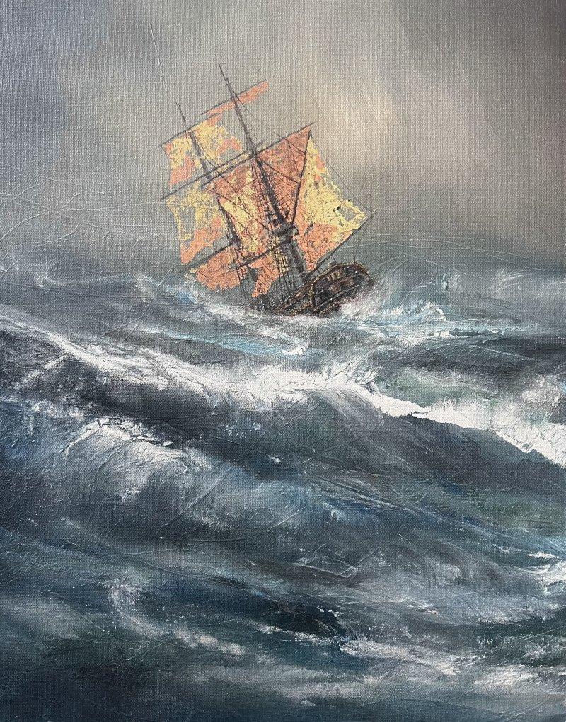 Harbor of destroyed dreams - The Storms of Life 4, Painting Grozdanovski Ivan