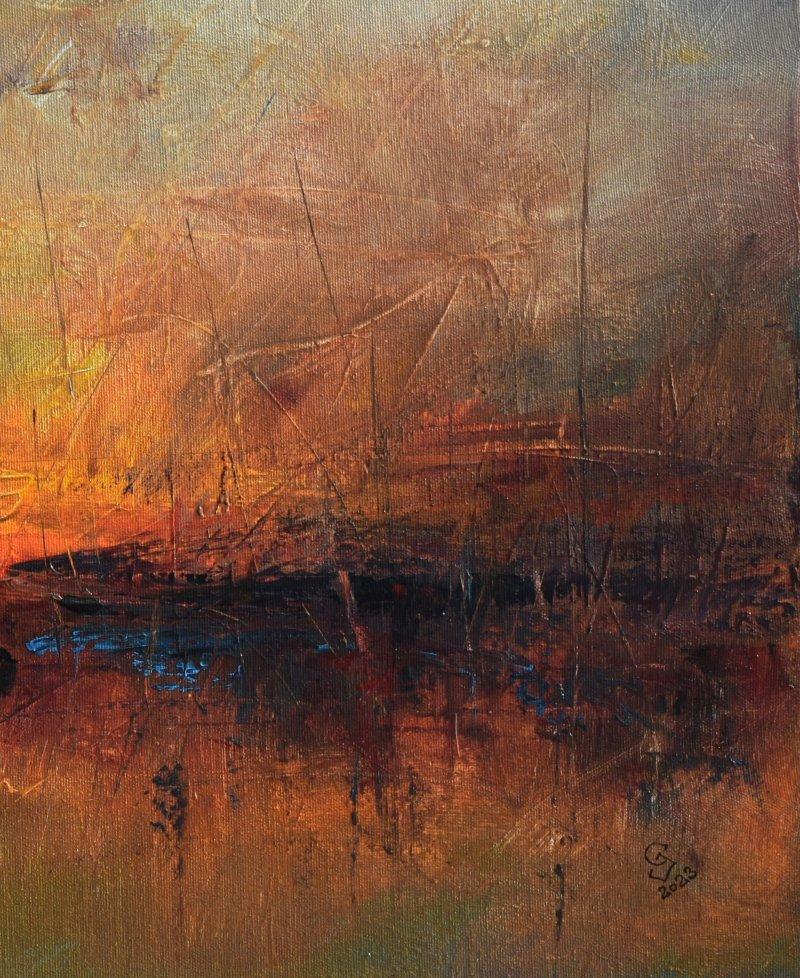 " Harbor of destroyed dreams - Where the Ashes of the Past Awaken ", Painting Grozdanovski Ivan