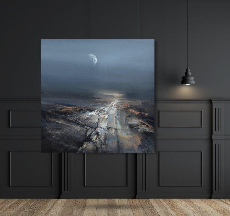 " Agartha - The Rising Of The Ancient Moon ", Painting Grozdanovski Ivan