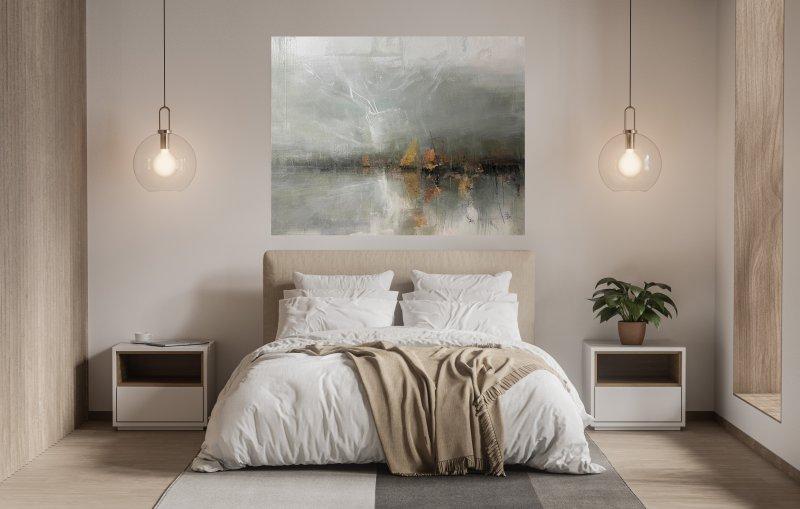 " Harbor of destroyed dreams - The more you dream, the farther you get ", Painting Grozdanovski Ivan