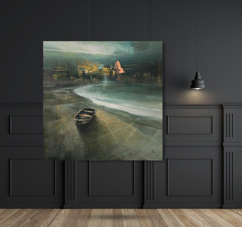 " Harbor of destroyed dreams - Bay of Redemption ", Painting Grozdanovski Ivan