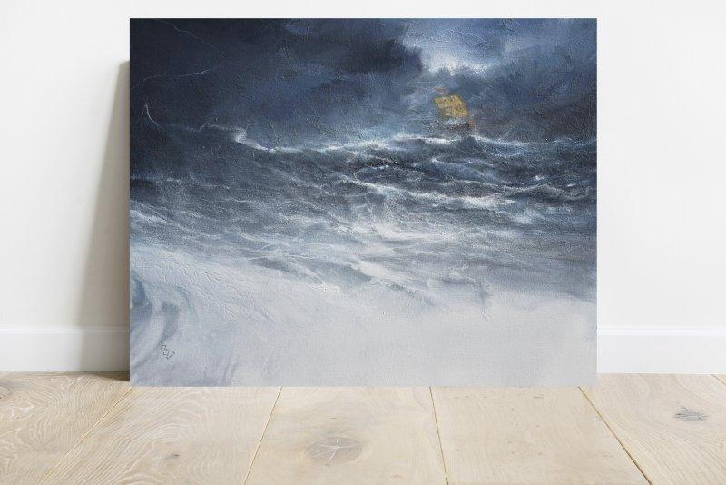 " Harbor of destroyed dreams - The Storms of Life ", Painting Grozdanovski Ivan
