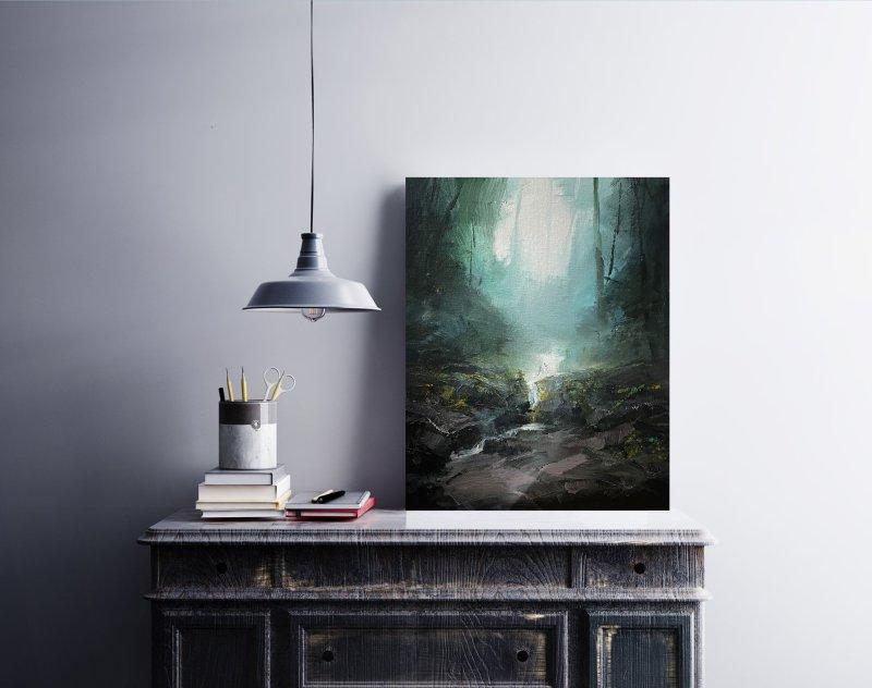 " Misty stream ", Painting Grozdanovski Ivan