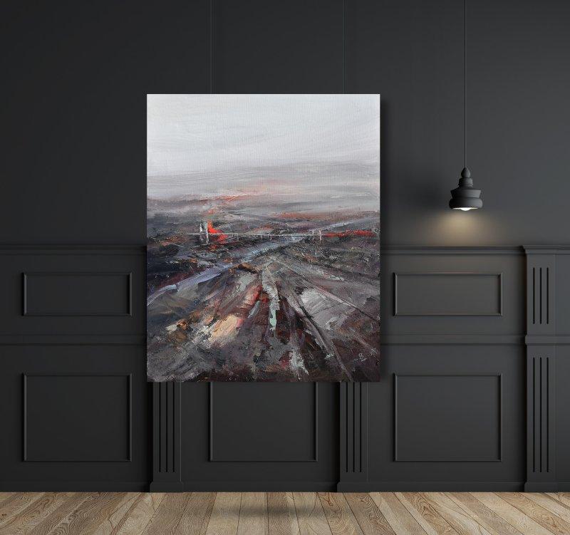 " Agartha - Ancient Crossroads - 6 ( Red River ) ", Painting Grozdanovski Ivan