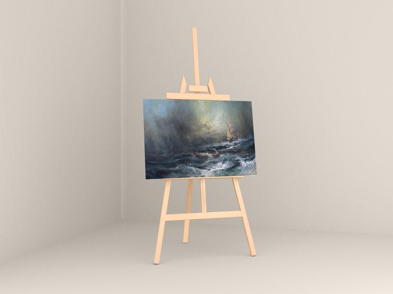 Harbor of destroyed dreams - The Storms of Life 4a, Painting Grozdanovski Ivan
